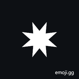 Heavy Eight Pointed Rectilinear Black Star Symbol