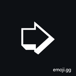 Heavy Lower Right-Shadowed White Rightwards Arrow Symbol