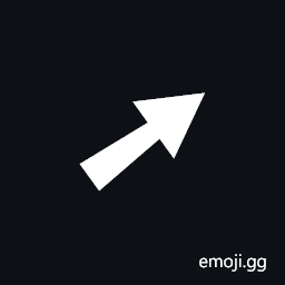 Heavy North East Arrow Symbol