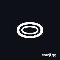 Heavy Oval with Oval Inside Symbol