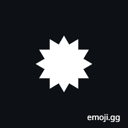 Heavy Twelve Pointed Black Star Symbol