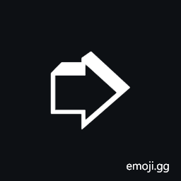 Heavy Upper Right-Shadowed White Rightwards Arrow Symbol