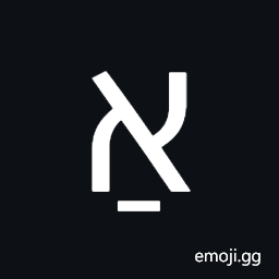 Hebrew Letter Alef with Patah Symbol