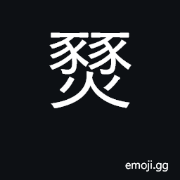 Ideograph fire; wild fires CJK Symbol