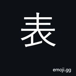 Ideograph show, express, manifest, display CJK Symbol