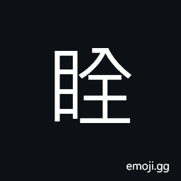 Ideograph to glance; to wink, having one eye smaller than the other, one eyed, gazing into distance, sight blurred; obscure and dim; unclear CJK Symbol