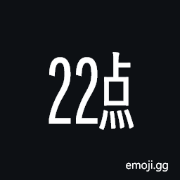 Ideographic Telegraph Symbol for Hour Twenty-Two Symbol