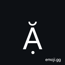 Latin Capital Letter a with Breve and Dot Below Symbol