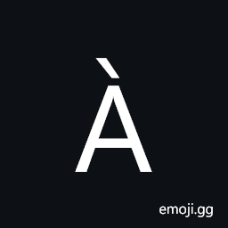 Latin Capital Letter a with Grave Symbol