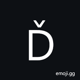 Latin Capital Letter D with Caron Symbol