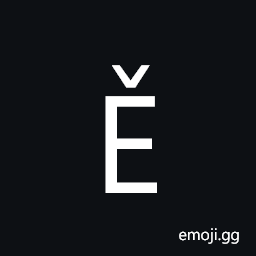 Latin Capital Letter E with Caron Symbol
