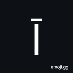 Latin Capital Letter I with Macron Symbol