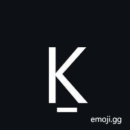 Latin Capital Letter K with Line Below Symbol