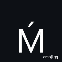 Latin Capital Letter M with Acute Symbol