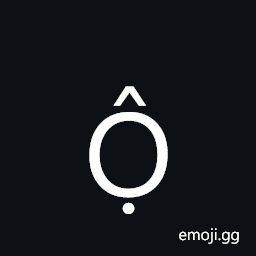 Latin Capital Letter O with Circumflex and Dot Below Symbol