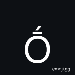 Latin Capital Letter O with Macron and Acute Symbol