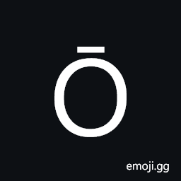 Latin Capital Letter O with Macron Symbol