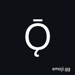 Latin Capital Letter O with Ogonek and Macron Symbol