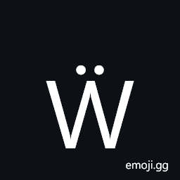 Latin Capital Letter W with Diaeresis Symbol
