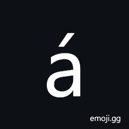 Latin Small Letter a with Acute Symbol