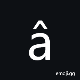 Latin Small Letter a with Circumflex Symbol