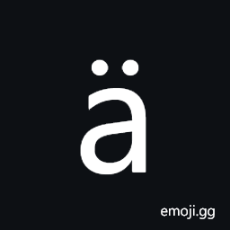 Latin Small Letter a with Diaeresis Symbol