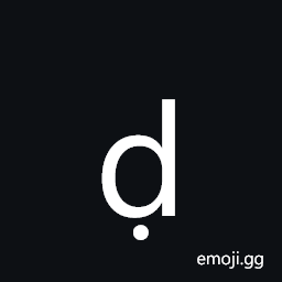 Latin Small Letter D with Dot Below Symbol