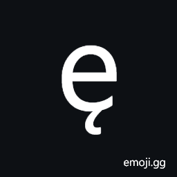 Latin Small Letter E with Ogonek Symbol