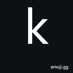 Latin Small Letter K Symbol