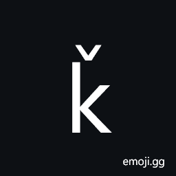 Latin Small Letter K with Caron Symbol
