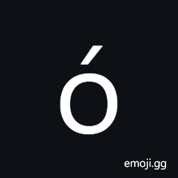 Latin Small Letter O with Acute Symbol