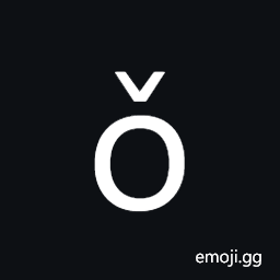 Latin Small Letter O with Caron Symbol