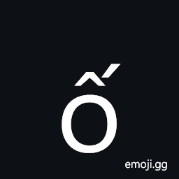 Latin Small Letter O with Circumflex and Acute Symbol