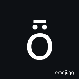Latin Small Letter O with Diaeresis and Macron Symbol