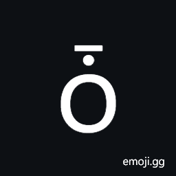 Latin Small Letter O with Dot Above and Macron Symbol