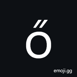 Latin Small Letter O with Double Acute Symbol