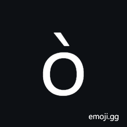 Latin Small Letter O with Grave Symbol