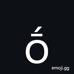 Latin Small Letter O with Macron and Acute Symbol