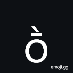 Latin Small Letter O with Macron and Grave Symbol