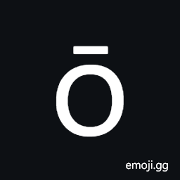 Latin Small Letter O with Macron Symbol