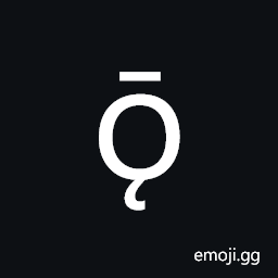 Latin Small Letter O with Ogonek and Macron Symbol