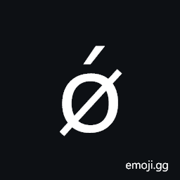 Latin Small Letter O with Stroke and Acute Symbol