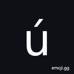 Latin Small Letter U with Acute Symbol