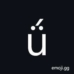 Latin Small Letter U with Diaeresis and Acute Symbol