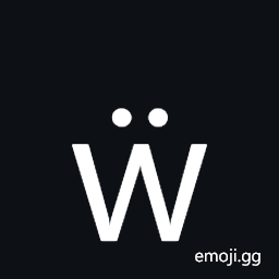 Latin Small Letter W with Diaeresis Symbol