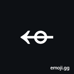 Left Arrow with Small Circle Symbol