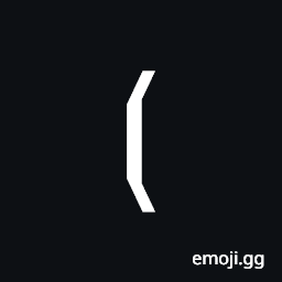 Left Black Tortoise Shell Bracket Symbol