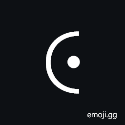 Left Half Circle With Dot Symbol