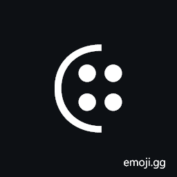 Left Half Circle With Four Dots Symbol