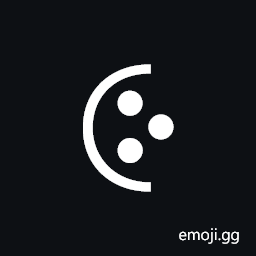 Left Half Circle With Three Dots Symbol